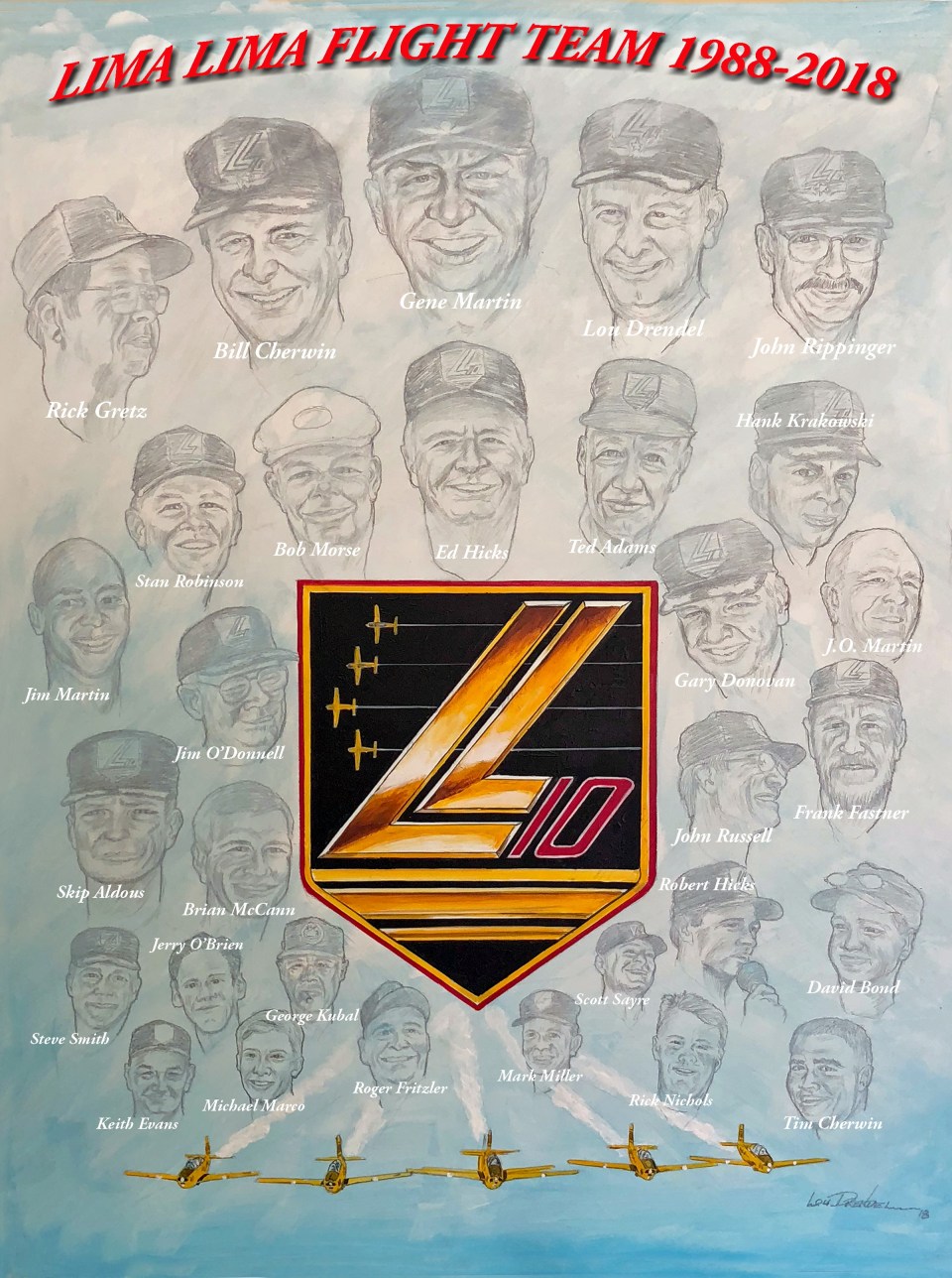 Lima Lima 30th Reunion color poster with names